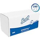 Scott® papieren handdoeken Essential 6669, Z-vouw, 1-laag, 15 pakken á 240 handdoeken, wit