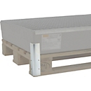 Screw-on angle for GRP pallet sump tray 150, galvanised steel, 2 pieces with screws