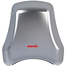 Secador de manos Starmix T-C1 M, alimentado por red, conmutador de infrarrojos, 1550 W, 38 l/s, 345 km/h, acero inoxidable, gris