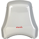 Secador de manos Starmix T-C1 M w, alimentado por red, conmutador de infrarrojos, 1550 W, 38 l/s, 345 km/h, acero revestido de polvo, blanco