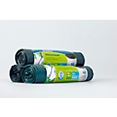 Secolan® ecologische vuilniszakken, materiaal recycling-polyetheen, 60 liter, groen, 15 stuks