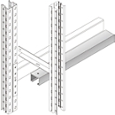 Sécurité anti-glissements, galvanisé, largeur 2700 mm, pour rayonnage à palettes PR