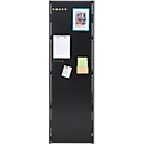 Seitenwand für Grundregal/Anbauregal ORDO Business, multifunktional, magnethaftend, B 500 x H 2500 mm, Stahl-Vollblech, tiefschwarz matt RAL 9005