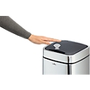 Sensor poubelle Durable No Touch, 35 l, pour l'intérieur, ouverture/fermeture automatique &amp; manuelle, couvercle amovible, seau intérieur, acier inoxydable, argent