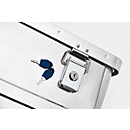 Serrure à cylindre Alutec, pour boîtes en aluminium, au choix avec cylindre s'entrouvrant ou à clé individuelle, cylindre à clé unique