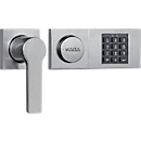 Serrure électronique, KABA Combi B 90, combinaison de touches, redondance mécanique, fonction d'audit, poignée Vesta env. 80 mm, noir/argenté