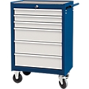 Servante d'atelier ECOBlue Projahn, 6 tiroirs verrouillable, jusqu'à 400 kg, avec outillage inclus, acier thermolaqué