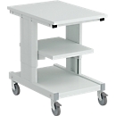 Servante d'atelier Treston CONT705-41, plateau de travail &amp; étagère, comme espace supplémentaire pour les tables de travail, réglable en hauteur manuellement, jusqu'à 150 kg