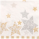Servietten Papstar "Stardust" , 3-lagig mit ¼-Falz, 250 x 250 mm, 50 Stück