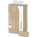 Serviettes pliées Satino PureSoft, 2 plis, pliage en W, avec gaufrage, L 320 x l 206 mm, 100 % carton recyclé, beige doux, 3072 feuilles
