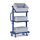 Serving trolley, with wooden shelves, without boxes European standard, tiltable