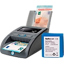 Set Geldscheinprüfer Safescan® 155-S, EZB-getestet, 6 Währungen, 7 Sicherheitsmerkmale +Akku LB-105 & Banknotenstapler RS-100