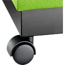 Set of castors, 4 parts for silent.corner