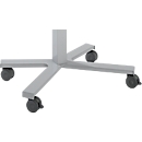 Set of castors, for electronic height-adjustable home office desks NowyStyl with base, 4 pieces, Ø 75 mm each, black