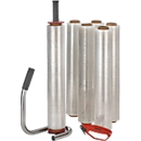 SET stretchfolie, 6 rollen stretchfolie + 1 handafroller + 1 foliesnijder GRATIS