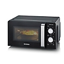 SEVERIN Micro-ondes 2 en 1 avec fonction gril, 17 l, 700/900 W, minuterie 30 minutes, plateau tournant & grille, L 440 x H 240 x P 320 mm, noir