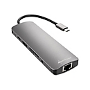 Sharkoon USB 3.0 Type C Combo Adapter - Dockingstation - USB-C - HDMI - 10Mb LAN