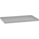 Shelf for CEMO battery storage and charging cabinets, steel, W 720 x D 400 x H 35 mm, light gray RAL 7035
