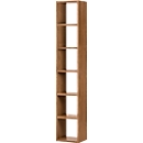 Shelf Pombal, 6 file heights, expandable, W 400 x D 340 x H 2240 mm, chipboard, walnut
