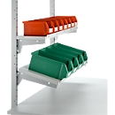 Shelf with stop rail for Schäfer Shop Select worktable, 1200 x 260 mm