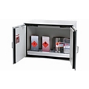 Sicherheits-Unterbauschrank Typ 90 asecos UB-T-90, Flügeltüren, Front Lichtgrau, B 1102 x T 752 x H 800 mm