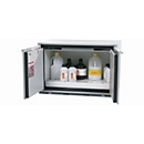 Sicherheits-Unterbauschrank Typ 90 asecos UB-T-90, Flügeltüren, Front Lichtgrau, B 893 x T 502 x H 600 mm