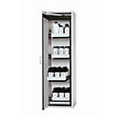 Sicherheitsschrank Typ 90 asecos S-CLASSIC-90, Flügeltür mit Türfeststellanlage, Anschlag links, Front Lichtgrau, B 596 x T 616 x H 1968 mm