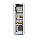 Sicherheitsschrank Typ 90 asecos S-PHOENIX touchless-90, vollautom. Sensor-Falttür, Anschlag links, Front Lichtgrau, B 596 x T 616 x H 1968 mm