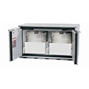 Sicherheitsunterbauschrank Typ 30 asecos UB-T-30, Flügeltüren, Front Lichtgrau, B 1102 x T 574 x H 600 mm