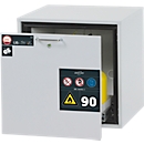 Sicherheitsunterbauschrank Typ 90 asecos UB-S-90, Schublade, Front Lichtgrau, B 593 x T 574 x H 600 mm