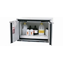 Sicherheitsunterbauschrank Typ 90 asecos UB-T-90, Flügeltüren, Front Lichtgrau, B 893 x T 574 x H 600 mm