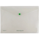 Sichttasche FolderSys FolderGreen®, A4 Querformat, 0,20 mm, Druckknopf-Verschluss, B 335 x H 235 mm, 100 % Post Consumer Recycling PP, transparent, 10 Stück