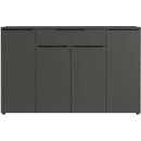 Sideboard Porto, mit 1 Schublade und 4 Türen, B 1610 x T 400 x H 1010 mm, graphit