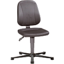 Siège d'atelier pivotant avec patins Unitec ESD, tissu, noir Duotec