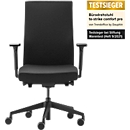 Siège de bureau Dauphin to-strike work comfort pro, avec accoudoirs, mécanisme synchrone, assise profilée, noir