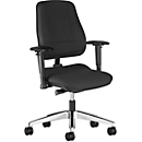 Siège de bureau LEANOS V ERGO Prosedia, mécanisme synchrone, sans accoudoirs, assise spéciale soutien du bassin, noir/noir