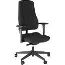 Siège de bureau LEANOS V ERGO Prosedia, mécanisme synchrone, sans accoudoirs, dossier haut, noir/noir