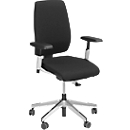 Siège de bureau modèle 68 Giroflex, sans accoudoirs, mécanisme synchrone, avec soutien lombaire, noir
