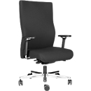 Siège de bureau SENO XXL Steifensand - ergonomique - mécanisme synchrone - jusqu'à 200 kg - dossier extra haut - avec accoudoirs - noir