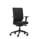 Siège de bureau to-sync work comfort Dauphin, avec accoudoirs, mécanisme synchrone, assise capitonnée confortable, noir/noir