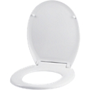 Siège de WC "Relax", L 445 x l. 375 mm, charnières en métal, blanc