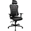 Siège gamer SITNESS RS, assise 3D, mécanisme synchrone, durée d'assise de 8 heures, noir/noir