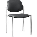 Siège visiteur Styl, aspect cuir, gris fango