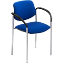 Siège visiteur Styl, bleu, alu argent