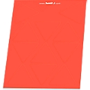 Signes tactiques Taktifol Symbole de jeu Triangle, triangulaire, autocollant, inscriptible, effaçable à sec, rouge, 11 triangles