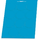 Signes tactiques Taktifol symbole de joueur cercle, rond, autocollant, inscriptible, effaçable à sec, bleu, 8 cercles