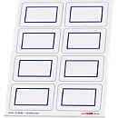 Signes tactiques unités Taktifol, rectangulaires, autocollants, inscriptibles, effaçables à sec, L 46 x l 32 mm, bleu, 8 signes