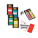 Signets auto-adhésifs Index I680-P6 Post-it®, coloris assortis, 25,4 x 43,2, 4 x 50 p. + flèche de marquage