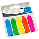 Signets Page Marker INFO, 12 mm x 50 mm, 5 x 25 feuilles, flèche