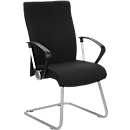 Silla cantilever Neo, aluminio plateado/negro/negro